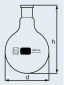 BALON FUND ROTUND DURAN 1000 ML / 10 BUC